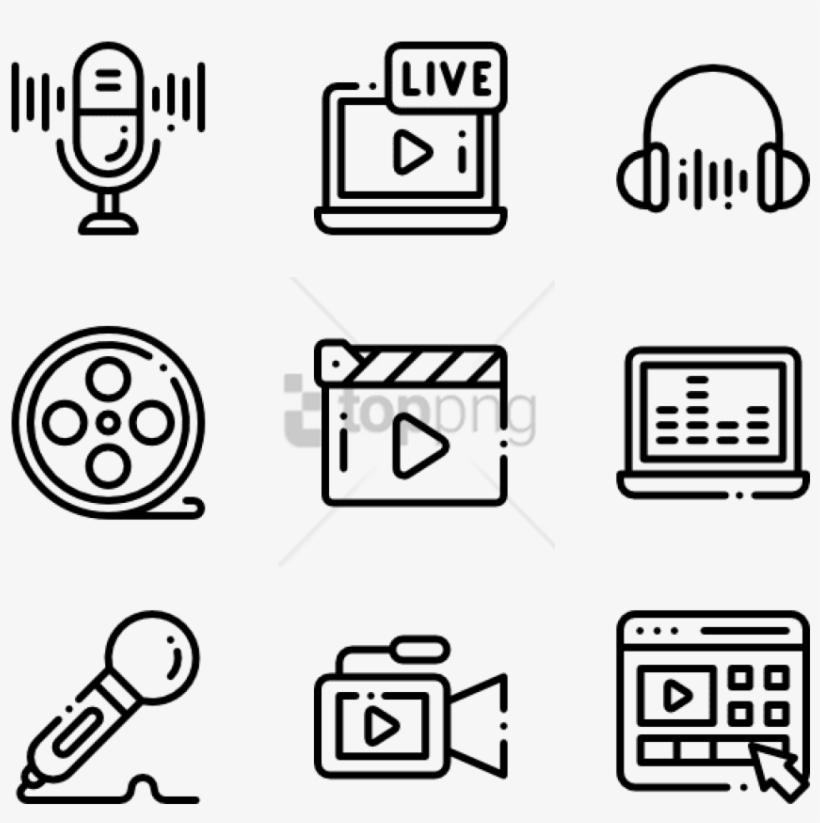 Free Png Audio And Video 50 Icons, transparent png download