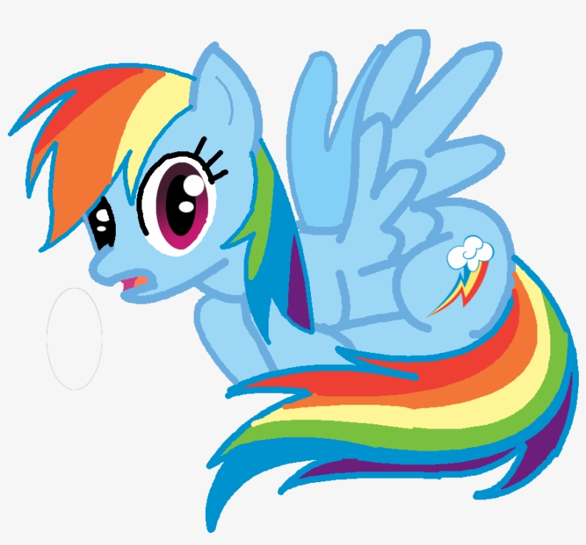 Megasupertacoman-yt, Rainbow Dash, Safe, Solo - Rainbow Dash Sorprendida, transparent png download