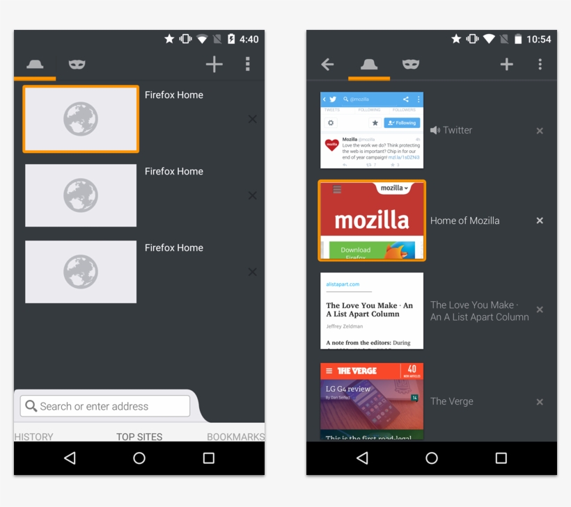 A New Mobile Tabs Tray - Mozilla Firefox, transparent png download