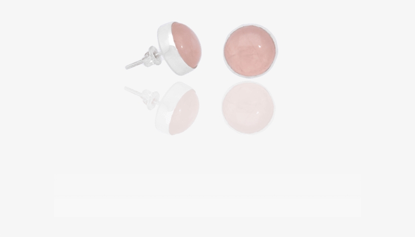 Rose Quartz Stud Earrings - Eye Shadow, transparent png download