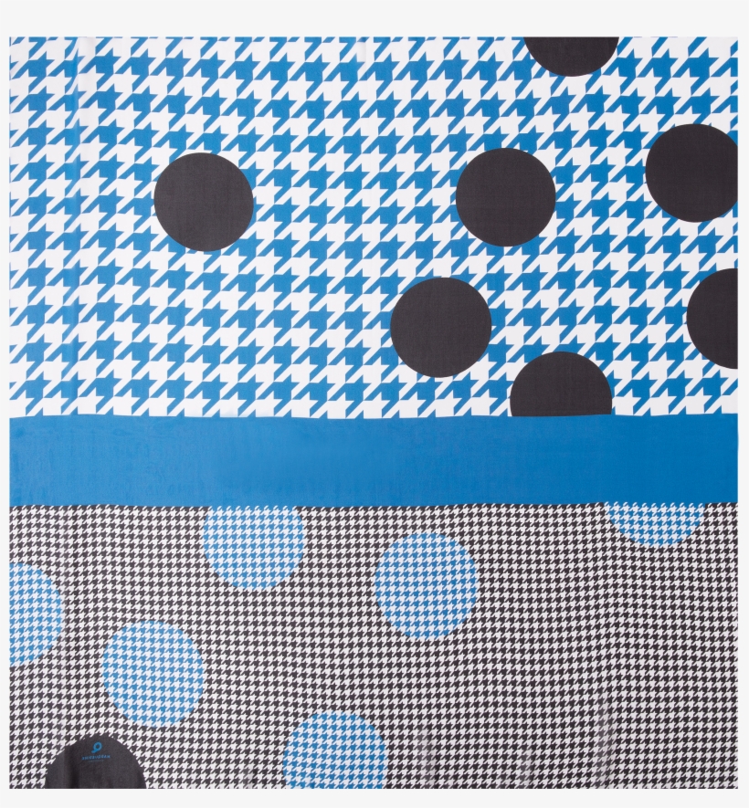 Scarf Design Houndstooth Color Lapis Blue In 130 X - Party, transparent png download