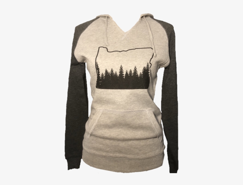 Women's Oregon Outline Sweatshirt - Sweater, transparent png download
