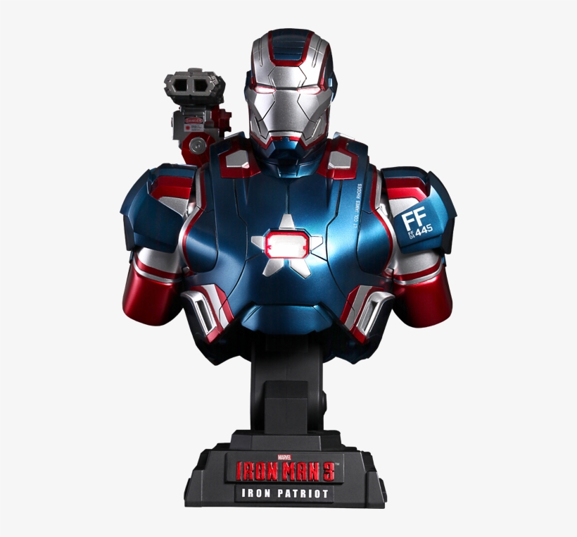 Hot Toys Iron Patriot Collectible Bust - Iron Patriot Bust Hot Toys, transparent png download