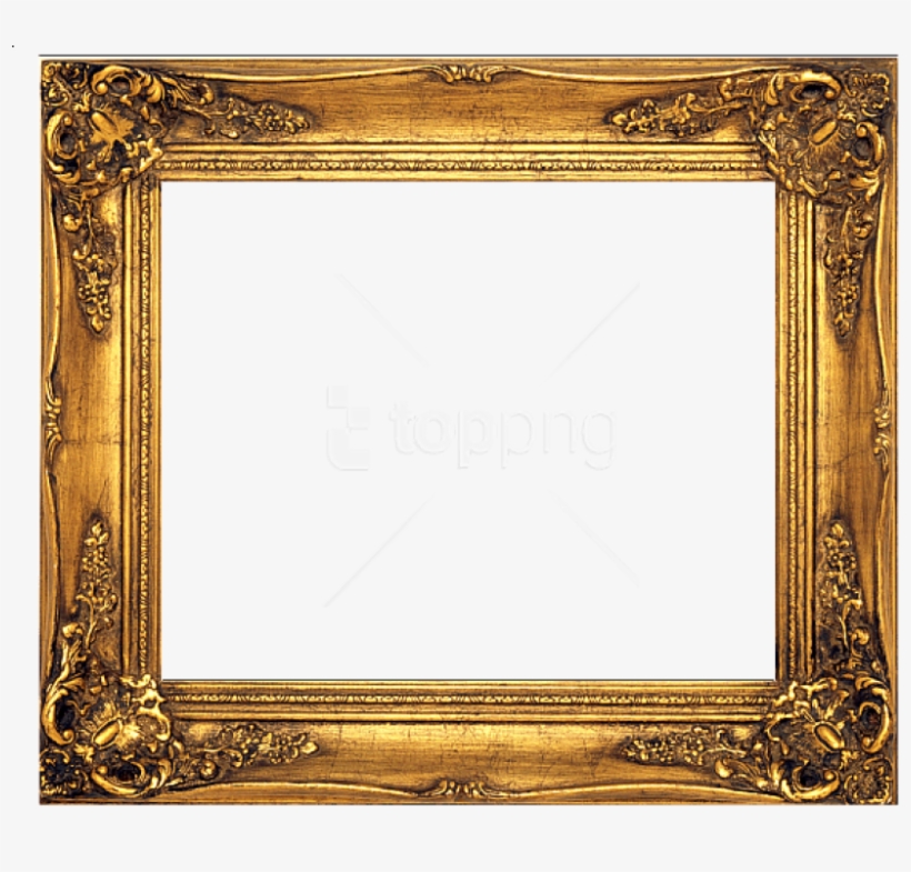 Free Png Best Stock Photos Classical Horizontal Transparent - Gold Picture Frame Square, transparent png download
