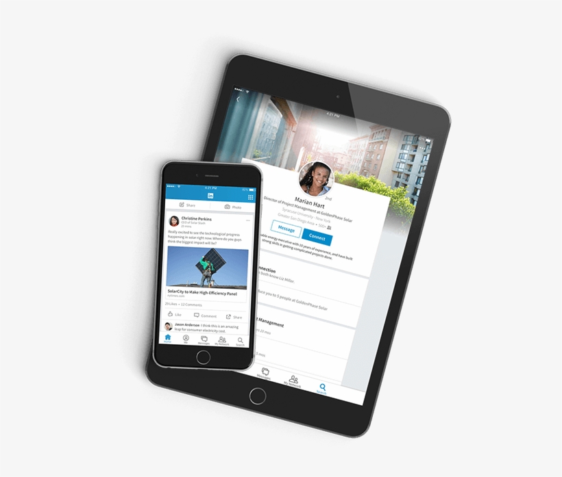 Linkedin On Tablet, transparent png download