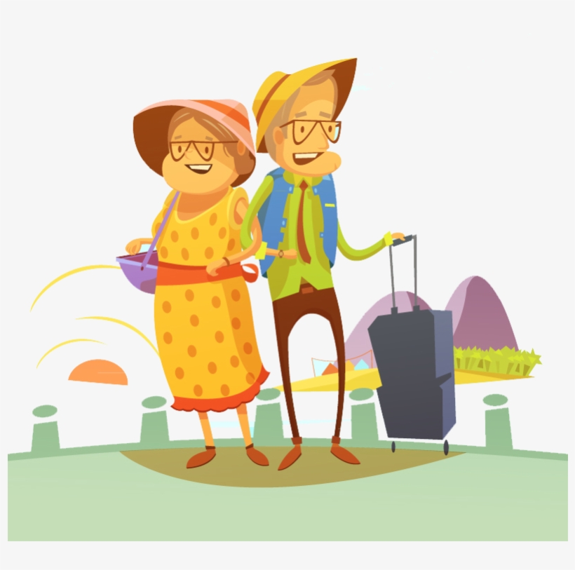 Travel Royalty-free Photography Illustration - Couple Traveler Vector Png, transparent png download