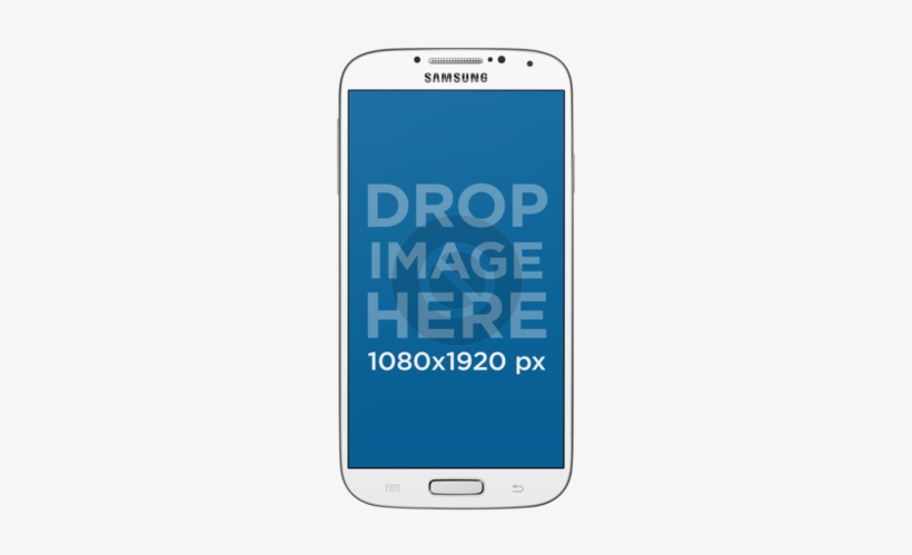 White Samsung Phone Mockup Over A Png Background - Galaxy S5 Mockup Png, transparent png download
