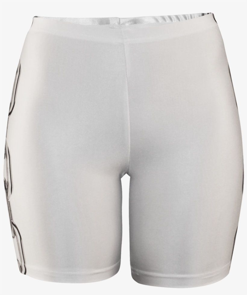 Image Of Locked Up White Biker Shorts - Board Short, transparent png download