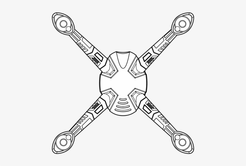 Hd Video Drone With Live Streaming Body Shell Red - Line Art, transparent png download