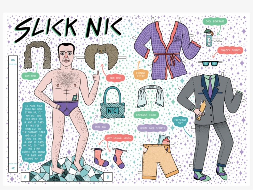 A Nicolas Cage Activity Book I Have A Crush On You - Paper Doll Nicolas Cage, transparent png download
