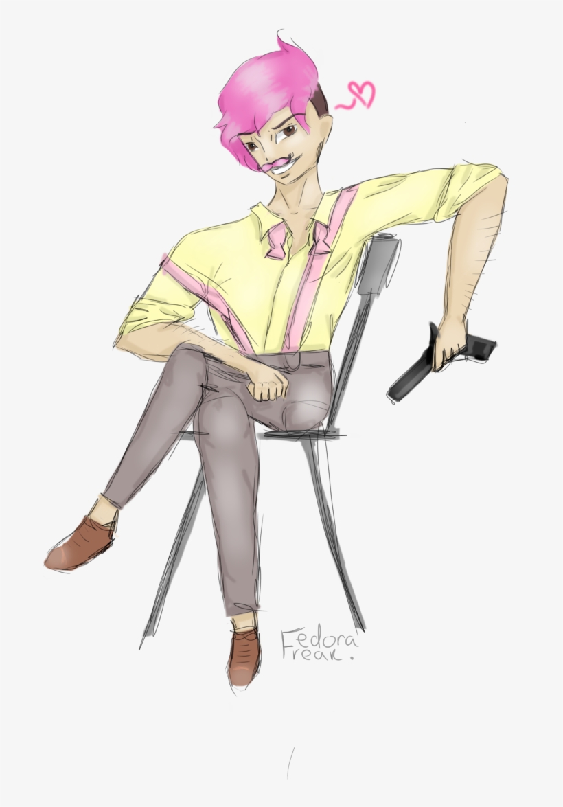Markiplier Fan Art Wilford Warfstache Warfstashe Shooty - Cartoon, transparent png download