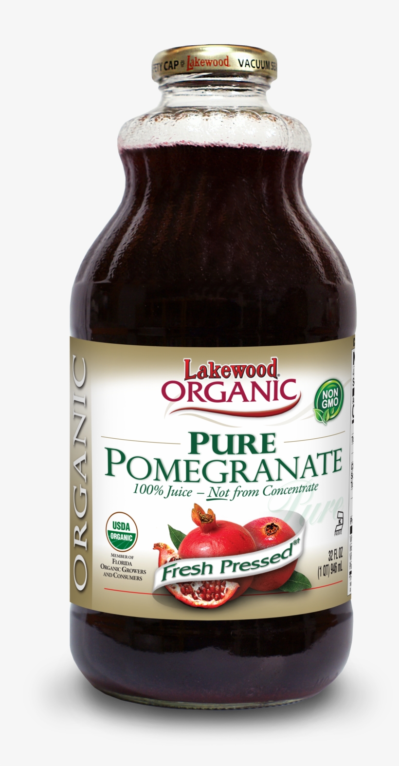 Lakewood Organic Pure Pomegranate Juice, 32oz Lakewood - Lakewood Tart Cherry Juice, transparent png download