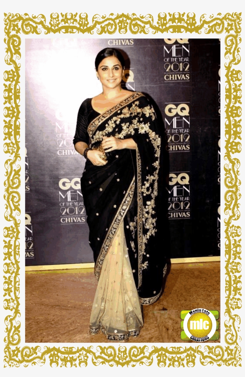 Buy Indian Bollywood Designer Replica Vidya Balan Gorgeous - Border, transparent png download