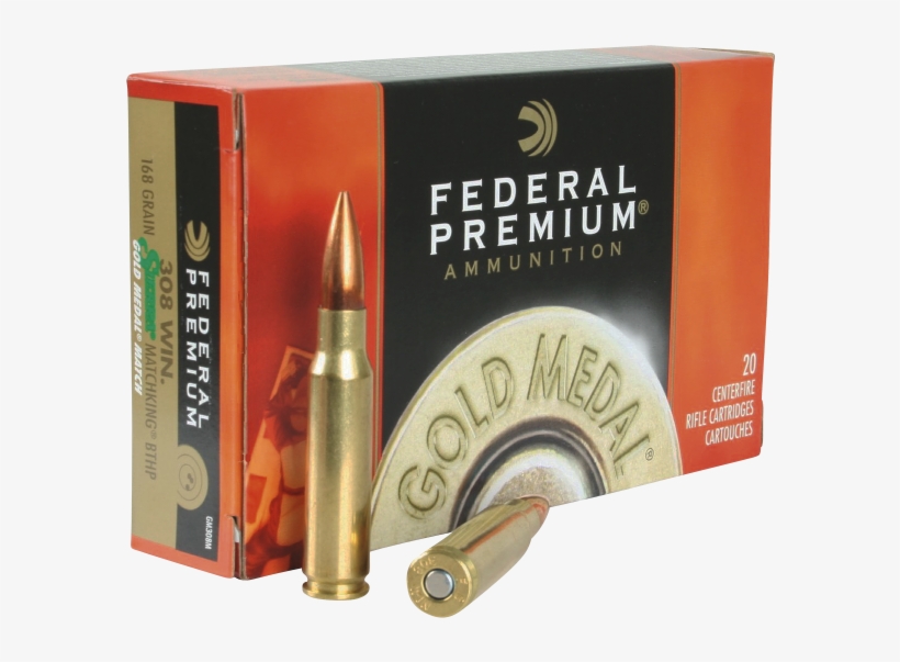 Federal Gm308m Gold Medal 308 Winchester/7 - Federal Premium, transparent png download