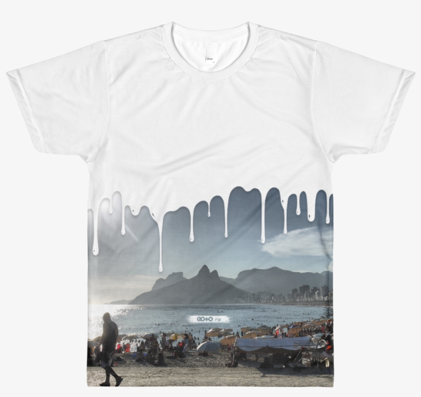 Ipanema Beach White Paint Drip T-shirt - Paint Drip T-shirt, transparent png download