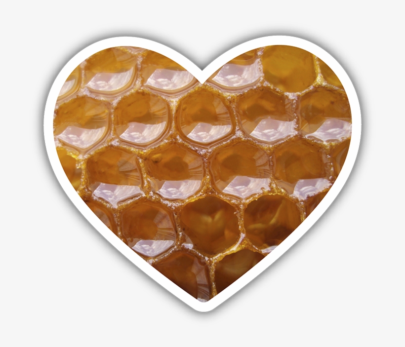 Honeycomb Heart Sticker - Heart, transparent png download