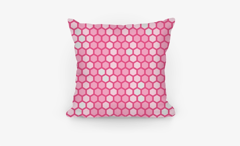 Pink Geometric Honeycomb Pattern Pillow - Business Card, transparent png download