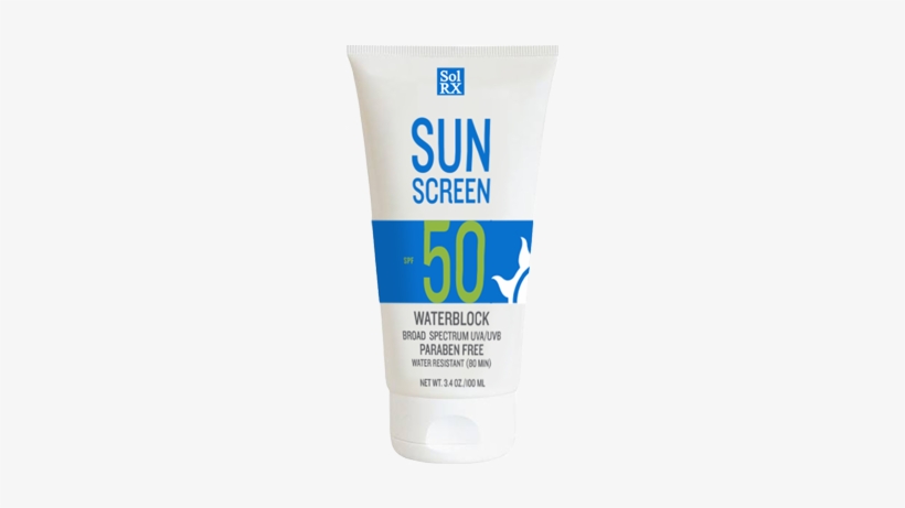 Sport Sunscreen Spf - Solrx Waterblock Sport Sunscreen Spf 50, 3.4 Oz Tube, transparent png download