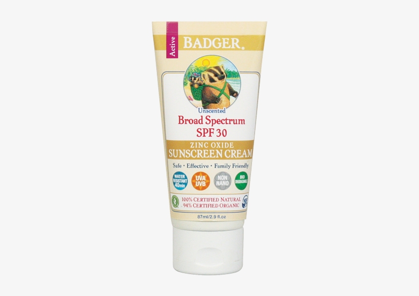1 Of - Badger Balm Spf 30 Unscented Sunscreen Cream, transparent png download