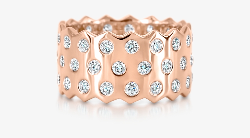 Honeycomb Triple Row Ring With Diamonds - Swarovski Crystal Triple-row Ring, transparent png download