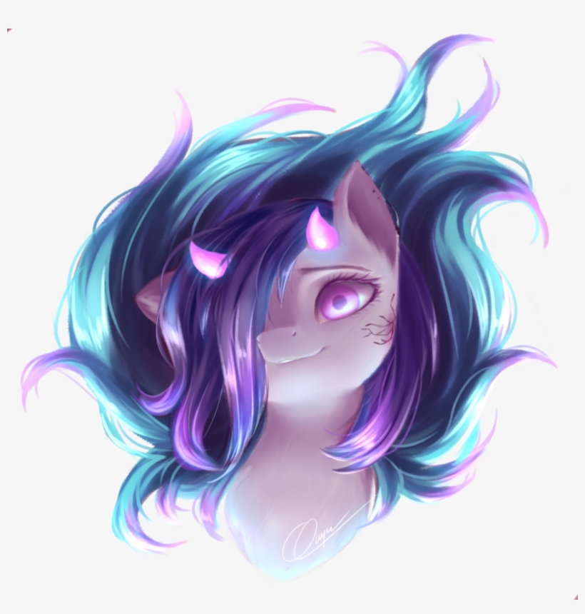Zukiq314, Bust, Demon Pony, Hair Over One Eye, Horns, - Digital Art, transparent png download