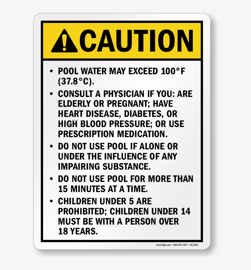 Utah Geothermal Pool Sign - Smartsign Double Hearing Protection Required In This, transparent png download