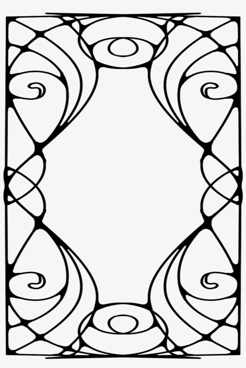 Art Nouveau Borders - Clip Art, transparent png download