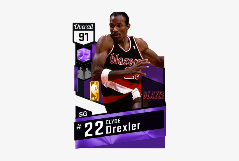 Clyde Drexler Myteam Amethyst Card Kmtcentral Png 2k18 - Nba 2k18 Gilbert Arenas, transparent png download