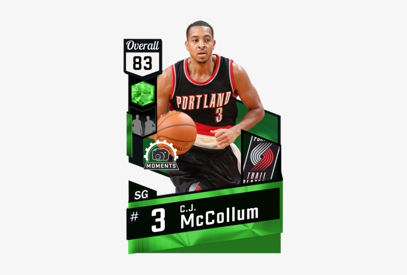 10 - C - J - Mccollum - Emerald Moments Card - Kevin Durant 2kmtc Card, transparent png download