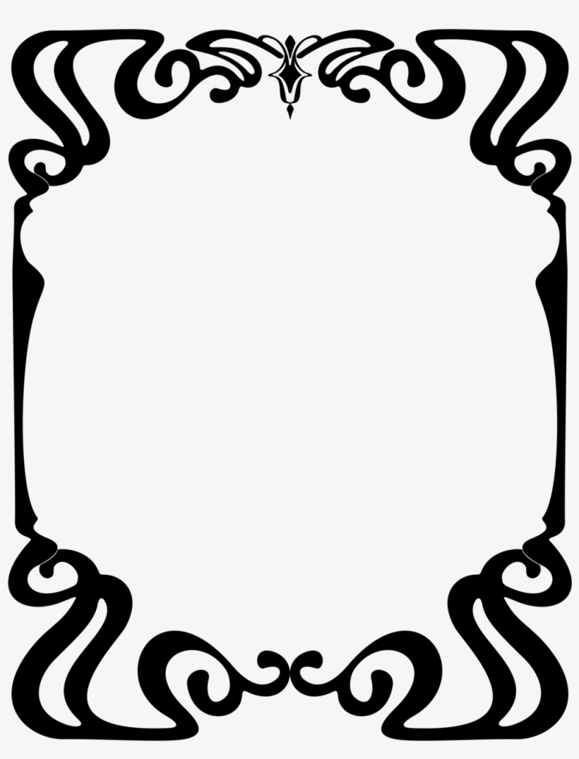 Art Nouveau Frame - Art Nouveau Png Ornaments, transparent png download