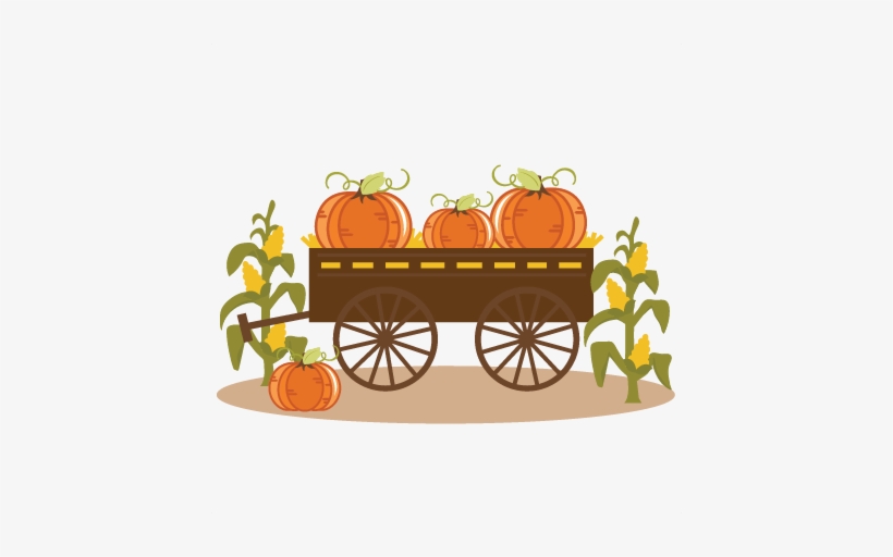 Pumpkins In Wagon Svg Cut Files For Scrapbooking Halloween - Pumpkins In A Wagon, transparent png download