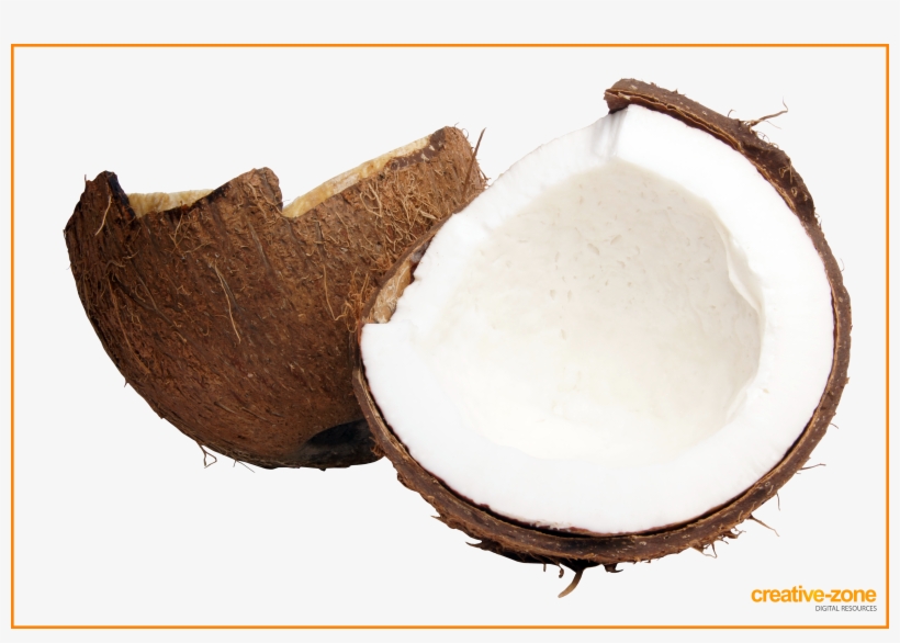 Coconut Sliced, Opened, Cracked, Transparent - Agaricus, transparent png download