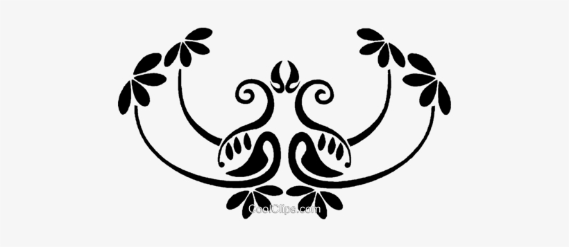 Desenho Floral Decorativo Livre De Direitos Vetores - Illustration, transparent png download