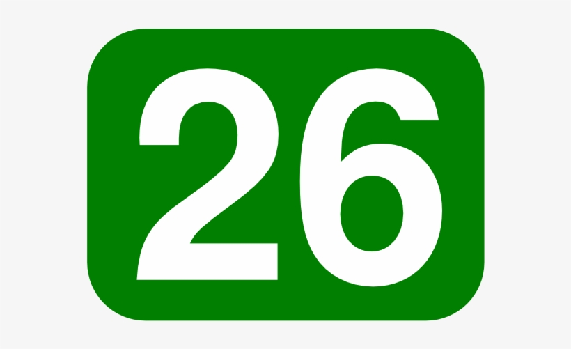 Rounded Rectangle With Number 26 Png, transparent png download