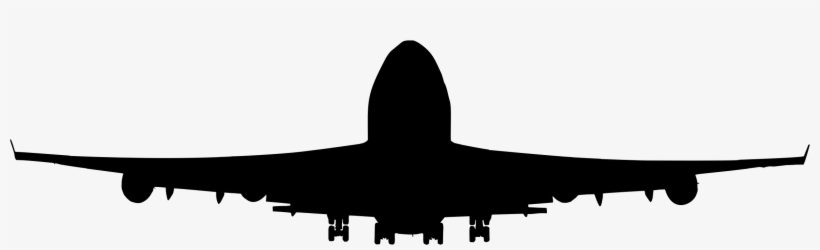 Medium Image - Plane Taking Off Silhouette, transparent png download