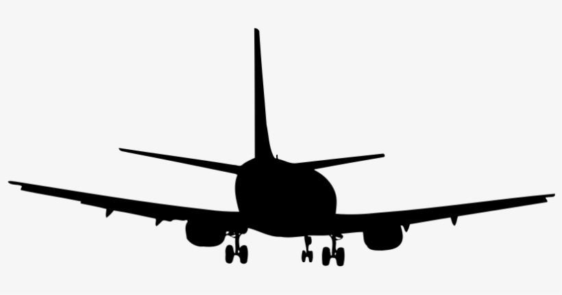 Aeroplane Silhouette - Barcelona El Prat Airport, transparent png download