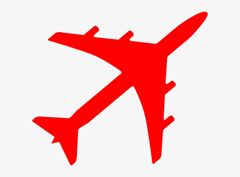 Big Plane Clipart Png Source - Plane Vector Png Red, transparent png download