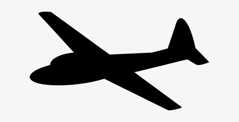Airplane Glider Aircraft Silhouette Hang Gliding - Silhouette Of An Airplane, transparent png download