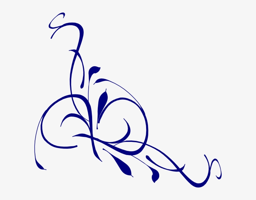 Blue Flower Clipart Swirl Flower - Floral Swirl Blue, transparent png download