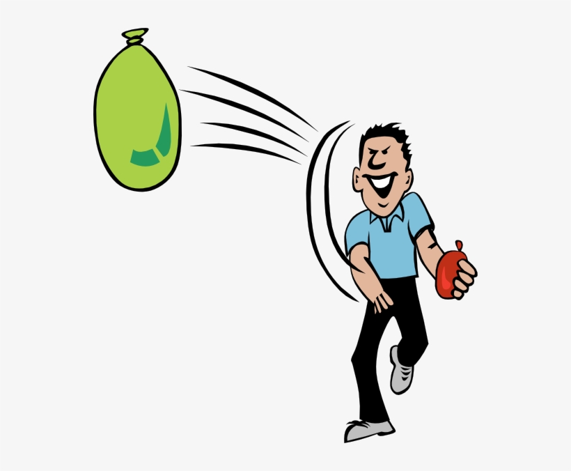 Free Vector Water Balloon Throw Clip Art - Clip Art Water Balloons, transparent png download