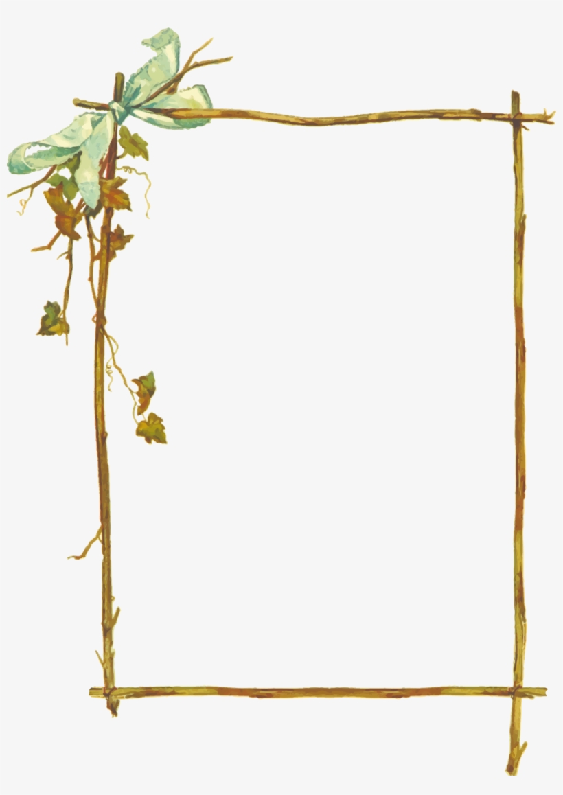 Athlete Vector Watercolor - Twig Border Clip Art, transparent png download