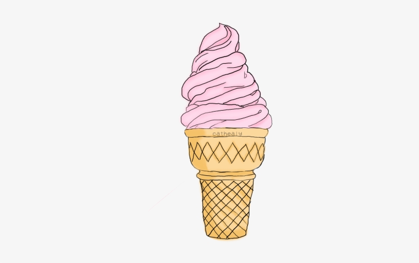 Clipart Library Library Ice Transparent Tumblr - Stickers Pink Icecream, transparent png download