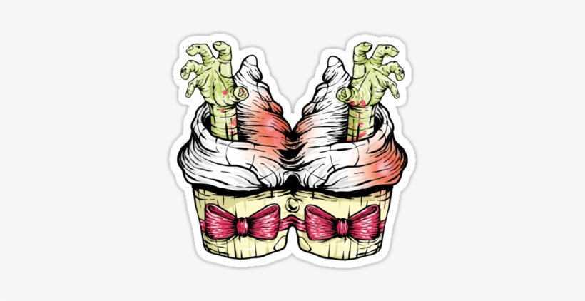 Zombie Tattoo Hand - Zombie-cupcakes, transparent png download