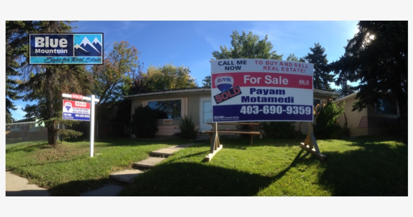 Residential Real Estate 4 X 8 Sign With Sold Sticker - Real Estate, transparent png download
