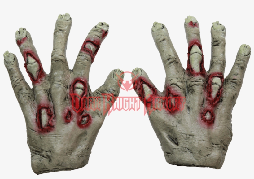 Junior Rotted Zombie Costume Hands - Zombie Hand, transparent png download