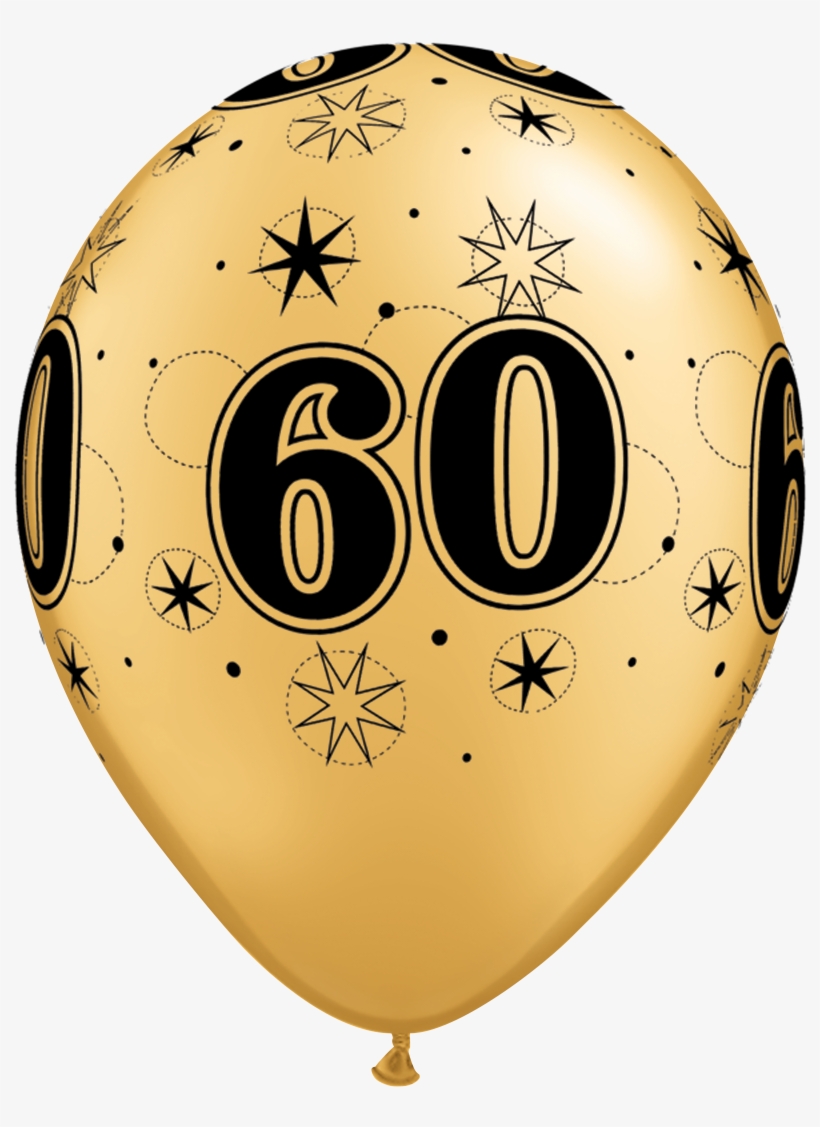 Black And Gold Balloons 60, transparent png download