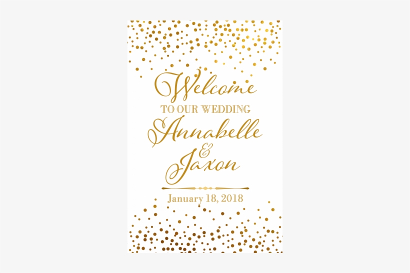 Gold Sparkle Welcome Sign - Birthday, transparent png download