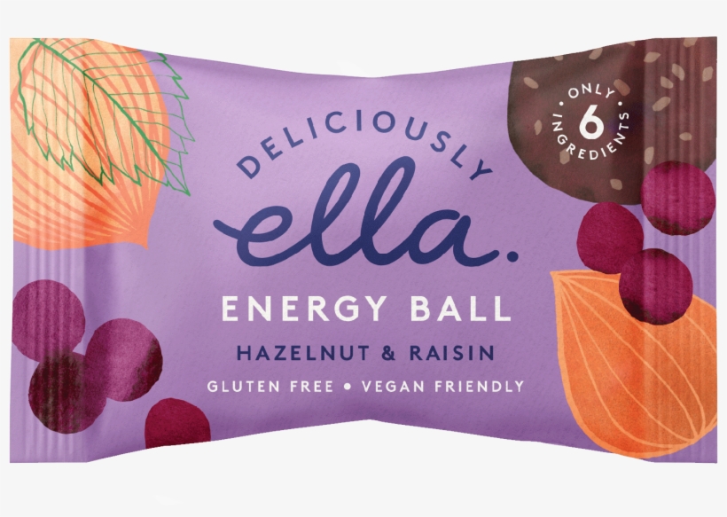 Deliciously Ella Hazelnut & Raisin Energy Ball X - Deliciously Ella Packaging, transparent png download