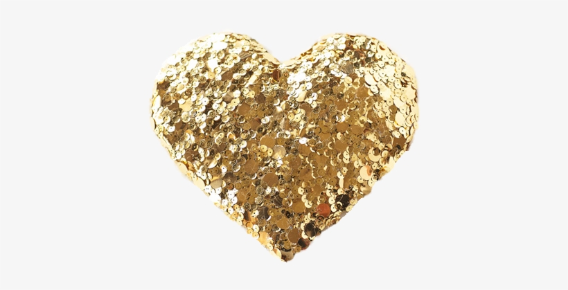 Backgrounds Beautiful, Sequins, V-371363309 - Gold Sequin Heart, transparent png download