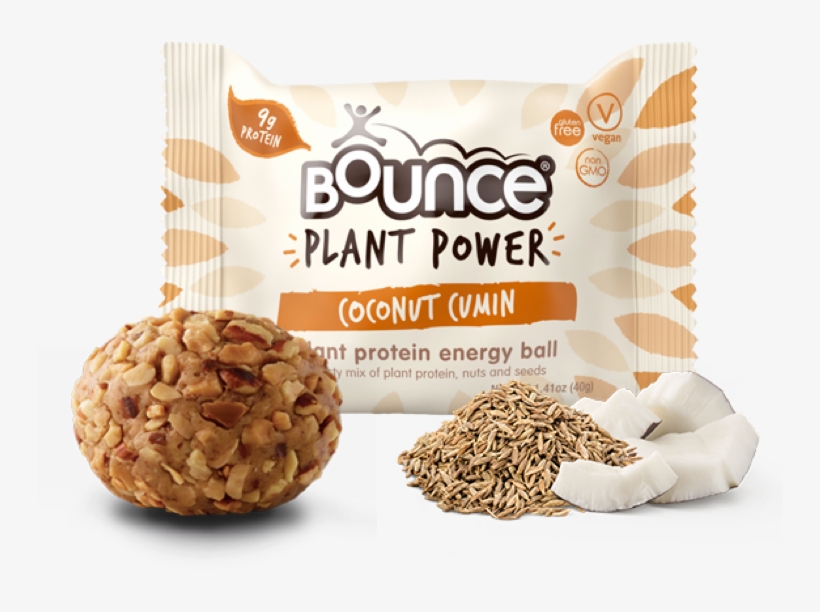 Plant Protein, Vegan Energy Balls - Bounce V Life Coconut Cumin Ball (12 X 40g), transparent png download